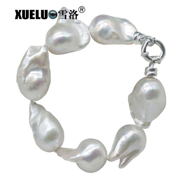 xueluo 14-16mm large nucleated fireball cultured freshwater baroque pearl bracelet for women, Black
xueluo 14-16mm large nucleated fireball cultured freshwater baroque pearl bracelet for women, Black