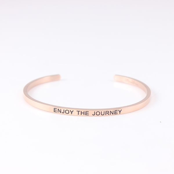 bangle enjoy the journey bracelet stainless steel engraved positive inspirational quote cuff mantra for women, Black
bangle enjoy the journey bracelet stainless steel engraved positive inspirational quote cuff mantra for women, Black