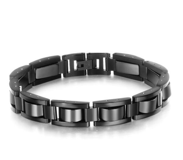 12mm 22cm (8.66 in) mens luxurious stainless steel magnetite link chain health magnet germanium stone bracelet, Black
12mm 22cm (8.66 in) mens luxurious stainless steel magnetite link chain health magnet germanium stone bracelet, Black