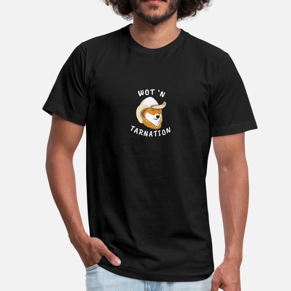 wot n tarnation dog meme. what in tarnation t shirt men printing 100% cotton crew neck trend fit humor summer style formal shirt