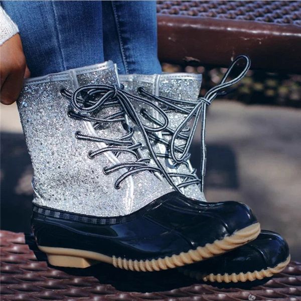 fashion woman waterproof glitter leopard rain boots female bling lace up plus size ankle boot low heel platform fashion shoes ladies, Black
fashion woman waterproof glitter leopard rain boots female bling lace up plus size ankle boot low heel platform fashion shoes ladies, Black