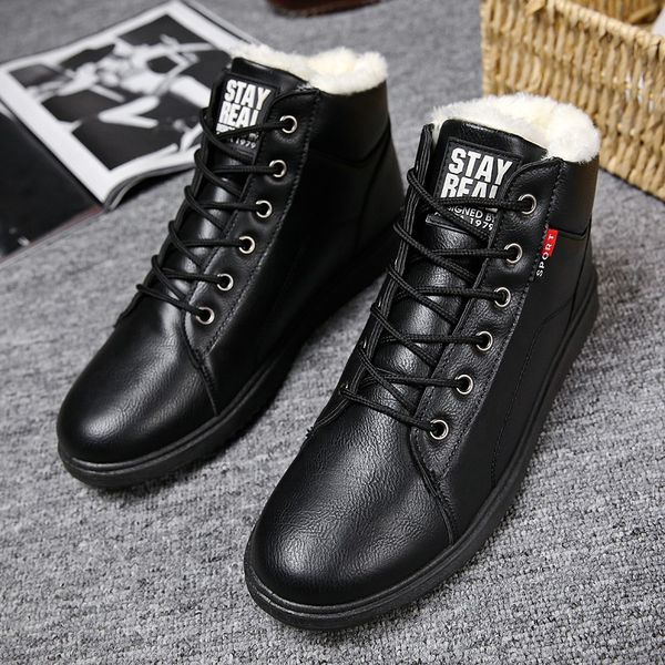 2020 new fashion men's boots detachable men's ankle boots anti-ski shoes warm fur plush winter shoes, Black
2020 new fashion men's boots detachable men's ankle boots anti-ski shoes warm fur plush winter shoes, Black