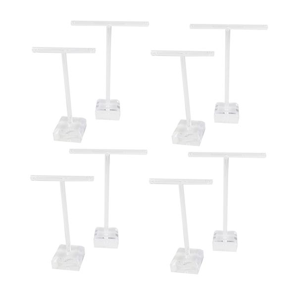 8x earrings shelf display rack acrylic showcase jewelry t shape stand holder, Black;white
8x earrings shelf display rack acrylic showcase jewelry t shape stand holder, Black;white