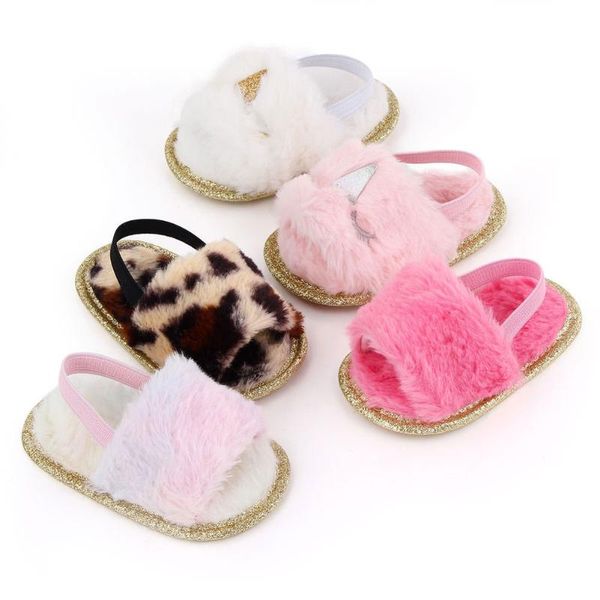 slipper infant baby girls plush sandals autumn winter soft sole faux fur flats toddler prewalker slippers with elastic back strap, Black;grey
slipper infant baby girls plush sandals autumn winter soft sole faux fur flats toddler prewalker slippers with elastic back strap, Black;grey
