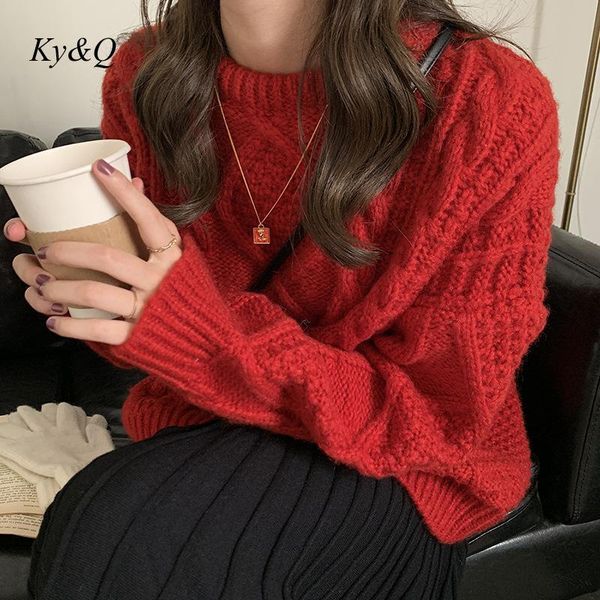 brand runway winter women o-neck retro thick pullover 2020 female knit embroidery twist fashion wild sweet sweater, White;black
brand runway winter women o-neck retro thick pullover 2020 female knit embroidery twist fashion wild sweet sweater, White;black
