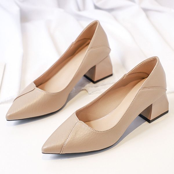 new pointed daily pumps brand simple women shoes plus size high heel women shoes thick heel simple pumps, Black
new pointed daily pumps brand simple women shoes plus size high heel women shoes thick heel simple pumps, Black