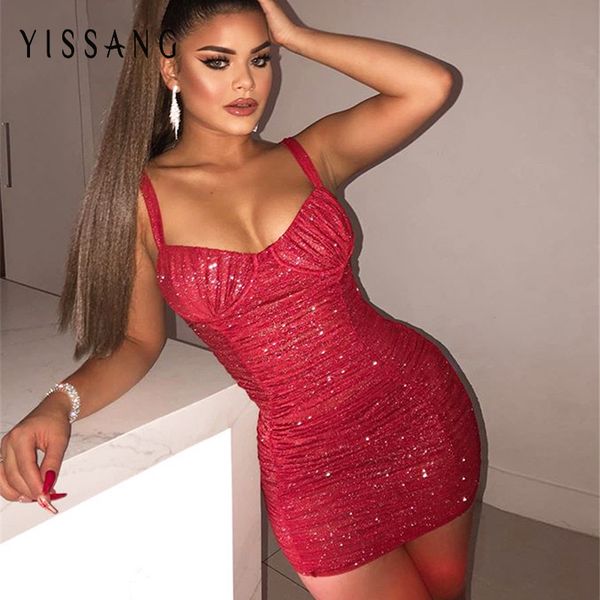 casual dresses yissang glitter sequined party bandage dress women strap backless bodycon female pleated summer 2021 clubwear, Black;gray
casual dresses yissang glitter sequined party bandage dress women strap backless bodycon female pleated summer 2021 clubwear, Black;gray