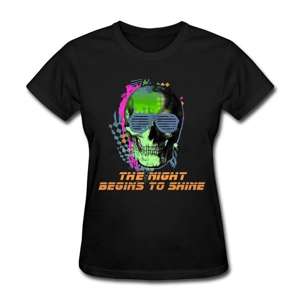 women's the night begins to shine t-shirt