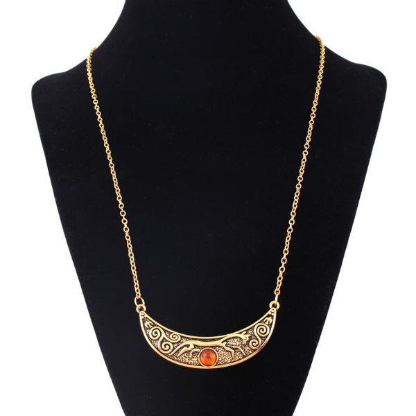 gold color goddess chalk horse of uffington pendant crystal viking rune animal amulet link chain necklace, Silver 
gold color goddess chalk horse of uffington pendant crystal viking rune animal amulet link chain necklace, Silver