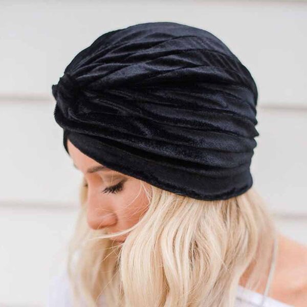 women velvet turban hat stretchy twist solid color hats autumn winter muslim style cap beanie, Blue;gray 
women velvet turban hat stretchy twist solid color hats autumn winter muslim style cap beanie, Blue;gray
