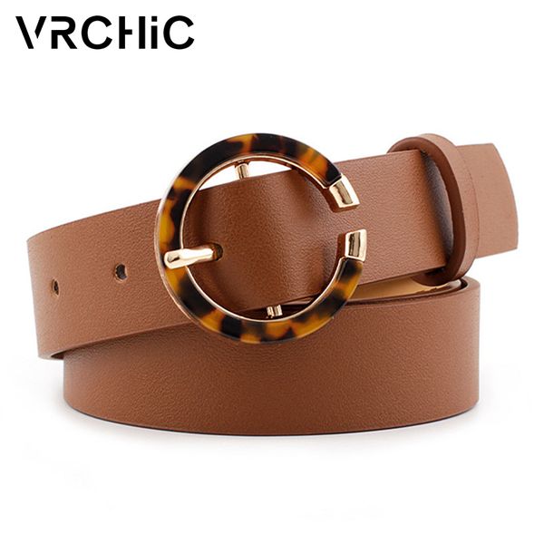 vrchic jean belt female leather belt decoration round pin buckle trend simple for women, Black;brown
vrchic jean belt female leather belt decoration round pin buckle trend simple for women, Black;brown