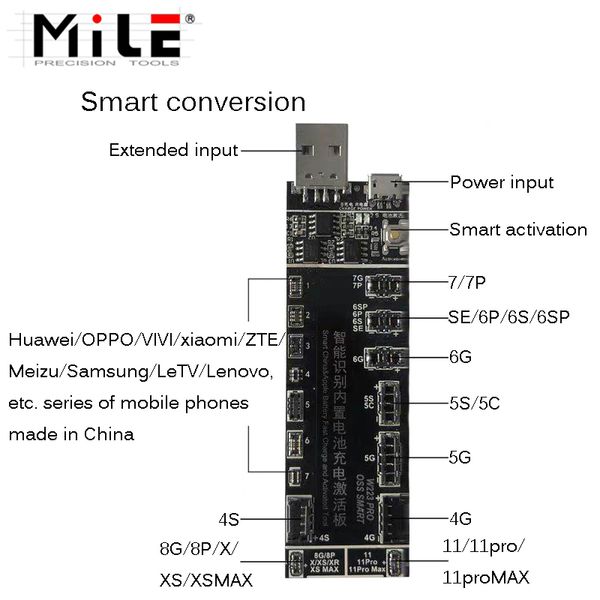 mile all in one mobile phone battery fast charging activation board for 4-11promax for android samsung huawei oppo
mile all in one mobile phone battery fast charging activation board for 4-11promax for android samsung huawei oppo