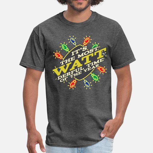 most watt derful time christmas funny electricity t shirt men printed cotton o neck letter graphic comical spring leisure shirt
most watt derful time christmas funny electricity t shirt men printed cotton o neck letter graphic comical spring leisure shirt