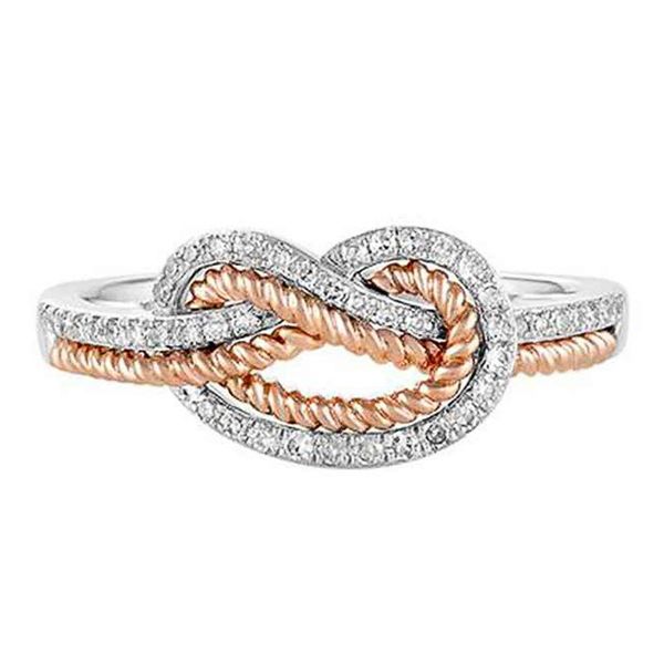 Junerain Brand Luxury Two Tone Design Women Finger Ring with Micro Paved Rough Heart Shaped Knot Special Engagement Ring for Women
Junerain Brand Luxury Two Tone Design Women Finger Ring with Micro Paved Rough Heart Shaped Knot Special Engagement Ring for Women