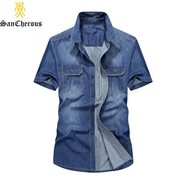 2020 summer new men's denim shirts short sleeve turn-down collar casual man shirt size s-3xl, White;black
2020 summer new men's denim shirts short sleeve turn-down collar casual man shirt size s-3xl, White;black