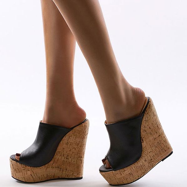 new women sandals plus size wedges shoes for women platform high heels sandals slippers summer shoes flip flop chaussures femme, Black 
new women sandals plus size wedges shoes for women platform high heels sandals slippers summer shoes flip flop chaussures femme, Black