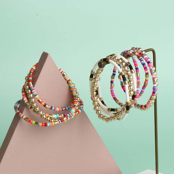 40112wish explosive beaded bracelet bohemian ethnic bracelet multi-layer rice bead mixed color elastic bangle selling, Black
40112wish explosive beaded bracelet bohemian ethnic bracelet multi-layer rice bead mixed color elastic bangle selling, Black