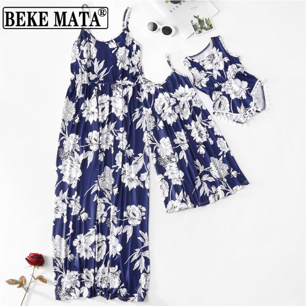 mother daughter dresses baby girl romper sleeveless summer mommy and me clothes floral mom and girl dress matching family outfit, Blue
mother daughter dresses baby girl romper sleeveless summer mommy and me clothes floral mom and girl dress matching family outfit, Blue