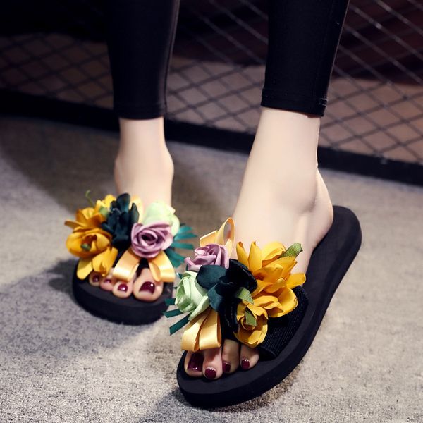 flower platform slippers women summer wedge sandals women beach slippers sliders shoes for woman heels3/6cm comfort home slipers, Black
flower platform slippers women summer wedge sandals women beach slippers sliders shoes for woman heels3/6cm comfort home slipers, Black