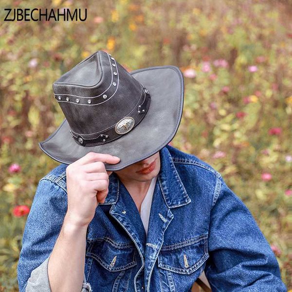 zjbechahmu fashion new solid leather vintage fedoras for men women summer caps outdoor holiday beach hat jazz hat snapback, Blue;gray
zjbechahmu fashion new solid leather vintage fedoras for men women summer caps outdoor holiday beach hat jazz hat snapback, Blue;gray