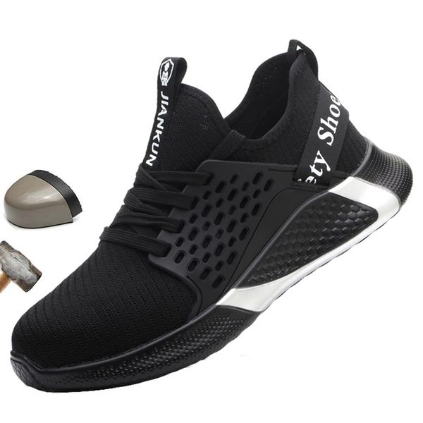 men steel toe work safety shoes lightweight breathable non-slip casual sneakers anti-smashing stab women protective work boots, Black
men steel toe work safety shoes lightweight breathable non-slip casual sneakers anti-smashing stab women protective work boots, Black