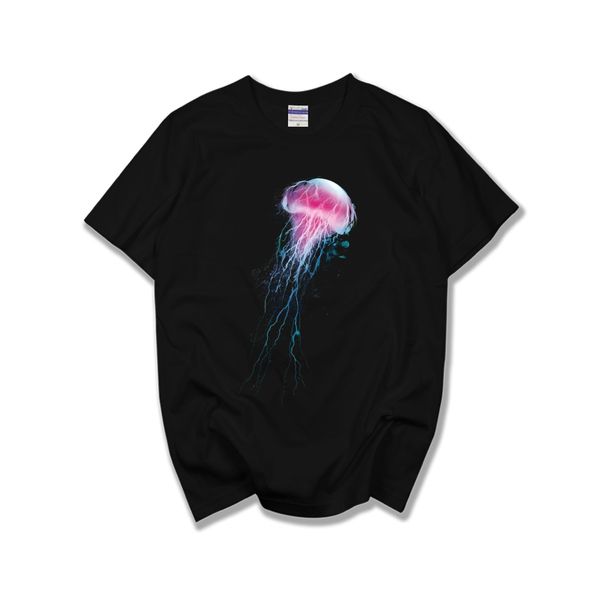 cool & funny t-shirt tee short sleeve jelly fish printed man fashion hipping