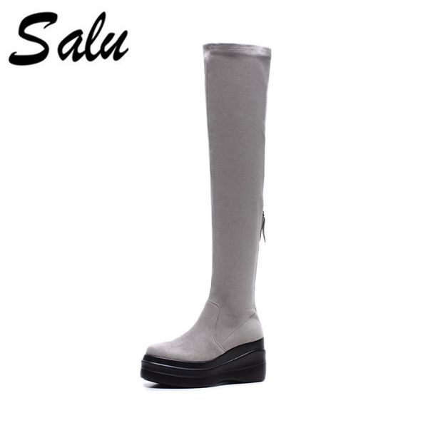 salu women knee high boots zipper fashion round toe winter all match women shoes high heel boots, Black
salu women knee high boots zipper fashion round toe winter all match women shoes high heel boots, Black
