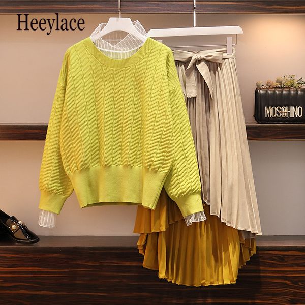 plus size women autumn korean sweet two piece set for women long sleeve pullover sweater and irregular patchwork bow skirts sets, Gray
plus size women autumn korean sweet two piece set for women long sleeve pullover sweater and irregular patchwork bow skirts sets, Gray