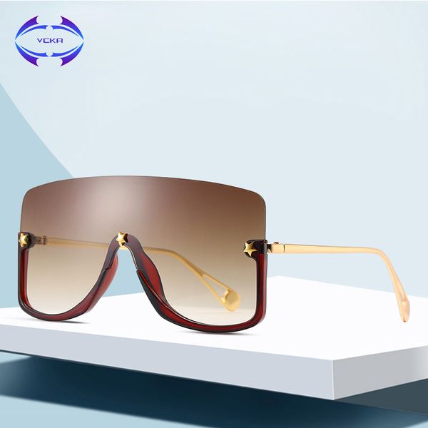 vcka luxury gradient sunglasses women 2020 trendy brand one piece sun glasses rimless oversized frame female shades uv400, White;black
vcka luxury gradient sunglasses women 2020 trendy brand one piece sun glasses rimless oversized frame female shades uv400, White;black