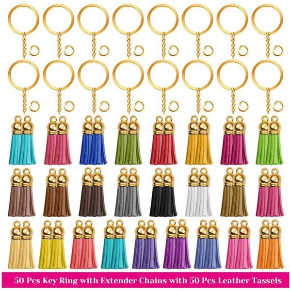 1 set key chain rings pendants leather keychain tassel diy crafts jewelry earrings making accessories, Silver
1 set key chain rings pendants leather keychain tassel diy crafts jewelry earrings making accessories, Silver