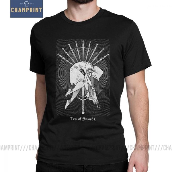 awesome ten of swords tarot card t-shirts for men 100% cotton t shirts the magician skull magic short sleeve tees gift idea
awesome ten of swords tarot card t-shirts for men 100% cotton t shirts the magician skull magic short sleeve tees gift idea