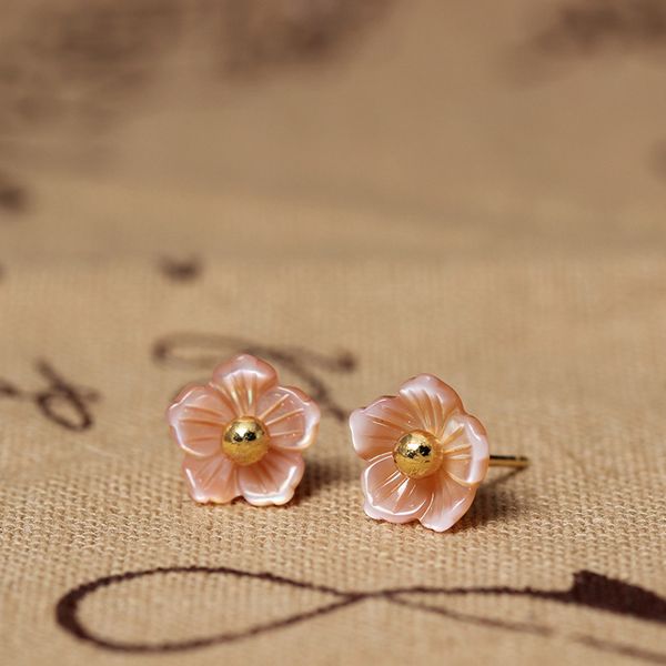 stud flyleaf 925 sterling silver shell carvings pink peach flowers earrings for women elegant lady gift sterling-silver-jewelry, Golden;silver
stud flyleaf 925 sterling silver shell carvings pink peach flowers earrings for women elegant lady gift sterling-silver-jewelry, Golden;silver