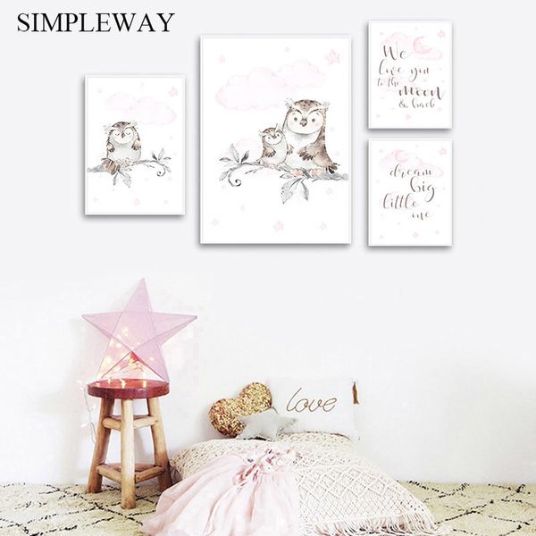 baby girl nursery wall art canvas painting pink owl forest animal poster print child family picture nordic kids girls room decor
baby girl nursery wall art canvas painting pink owl forest animal poster print child family picture nordic kids girls room decor