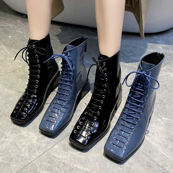 concise lace up women's ankle boots winter 2020 women fashion square toe high heels motorcycle boots shoes woman 35 36 37 38 39, Black
concise lace up women's ankle boots winter 2020 women fashion square toe high heels motorcycle boots shoes woman 35 36 37 38 39, Black