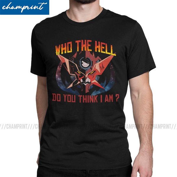 men's who the hell do you think i am t shirt tengen a gurren lagann anime clothes funny round collar tee shirt plus size
men's who the hell do you think i am t shirt tengen a gurren lagann anime clothes funny round collar tee shirt plus size