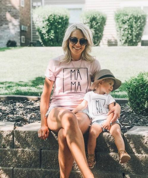 1pc mama and mini shirt mother daughter t-shirts fashion mom daughter clothes funny family look short sleeve tee shirt, Blue
1pc mama and mini shirt mother daughter t-shirts fashion mom daughter clothes funny family look short sleeve tee shirt, Blue