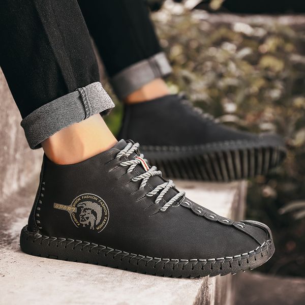 winter keep warm fur men boots classic fashion men ankle boots comfortable quality split leather casual flats shoes hx-134, Black
winter keep warm fur men boots classic fashion men ankle boots comfortable quality split leather casual flats shoes hx-134, Black