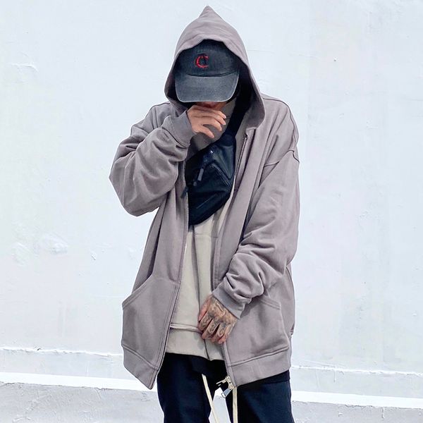 god gray double zipper jacket national tide heavy solid color wild cardigan high street hooded sweater men and women, Black;brown
god gray double zipper jacket national tide heavy solid color wild cardigan high street hooded sweater men and women, Black;brown