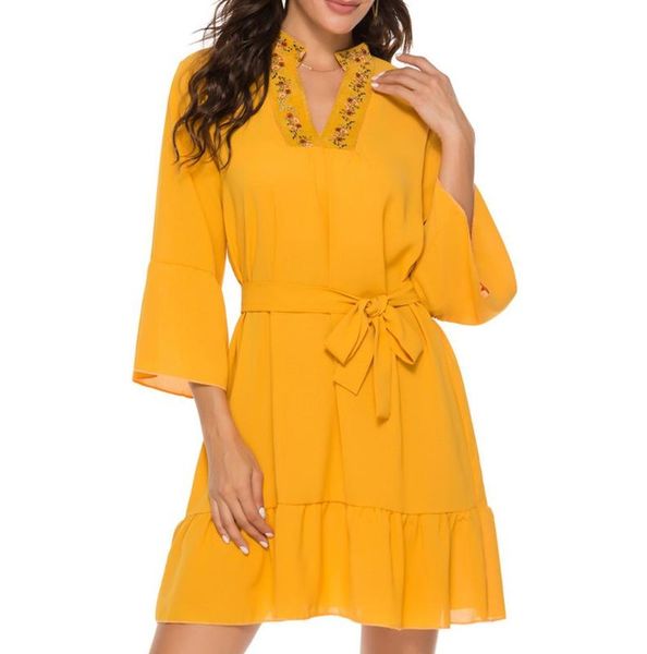 v-neck mini dress women chiffon dress half sleeve embroidery wrap party dresses vestidos verano #3, Black;gray
v-neck mini dress women chiffon dress half sleeve embroidery wrap party dresses vestidos verano #3, Black;gray