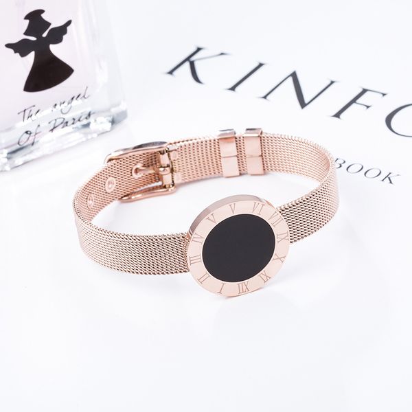 fashion rose gold roman numerals dial bangle luxury roman alphabet bracelet adjustable metal braid bangle black dial bracelets
fashion rose gold roman numerals dial bangle luxury roman alphabet bracelet adjustable metal braid bangle black dial bracelets