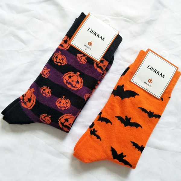 men's socks fashion halloween men women cotton soks bat pumpkin cartoon sweat absorbent breathable, Black
men's socks fashion halloween men women cotton soks bat pumpkin cartoon sweat absorbent breathable, Black