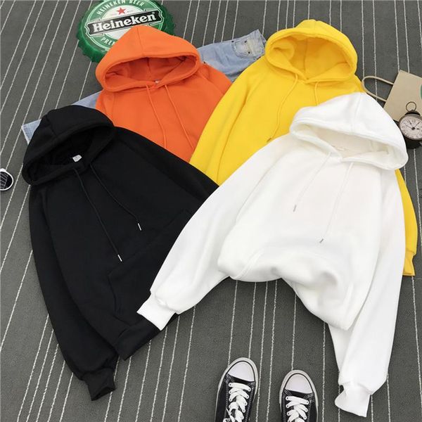 zuolunouba autumn winter female solid color fleece sweatshirt loose long sleeve casual thick warm kangaroo pocket hoodie women, Black
zuolunouba autumn winter female solid color fleece sweatshirt loose long sleeve casual thick warm kangaroo pocket hoodie women, Black