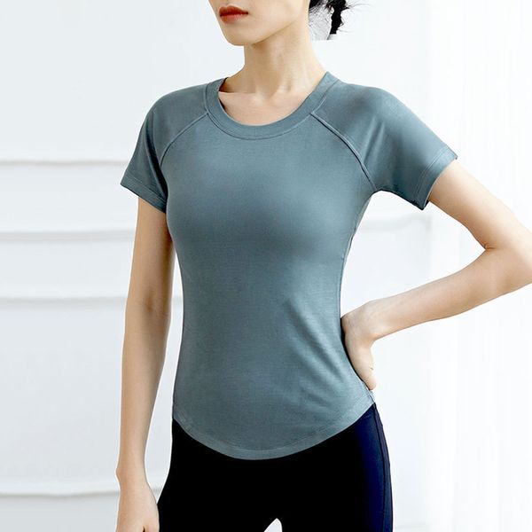 2020 summer women yoga shirt o neck short sleeve curved hem solid gym fitness workout jogger running t-shirt sports top, White;red
2020 summer women yoga shirt o neck short sleeve curved hem solid gym fitness workout jogger running t-shirt sports top, White;red