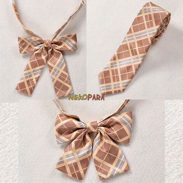 new golden plaid bow tie cute japanese school girls jk uniform student bowknot classic necktie embroidery, Blue;purple 
new golden plaid bow tie cute japanese school girls jk uniform student bowknot classic necktie embroidery, Blue;purple