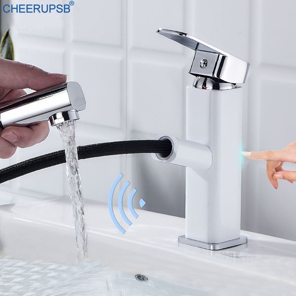 Bathroom Basin Sink Touch Faucet Automatic Sensor Copper Tap Hot Cold Water Mixer Inductive Faucets White Silver Sensitive Taps
Bathroom Basin Sink Touch Faucet Automatic Sensor Copper Tap Hot Cold Water Mixer Inductive Faucets White Silver Sensitive Taps