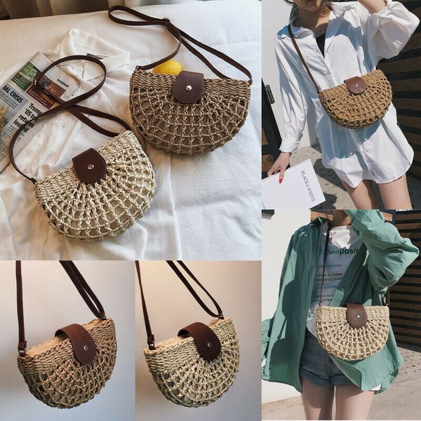 handmade woven round women shoulder bag bohemian summer straw beach handbag for travel shopping female tote rattan wicker bags
handmade woven round women shoulder bag bohemian summer straw beach handbag for travel shopping female tote rattan wicker bags