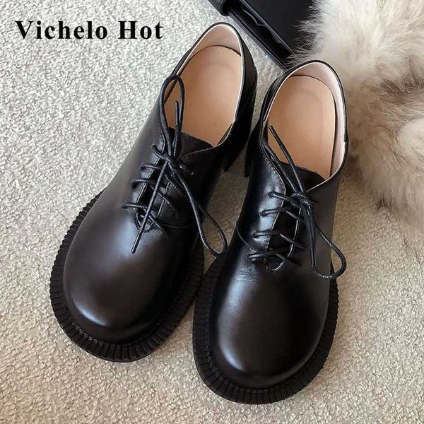 vichelo preppy style genuine leather round toe high heels young lady streetwear british school fashion basic women pumps l89, Black
vichelo preppy style genuine leather round toe high heels young lady streetwear british school fashion basic women pumps l89, Black