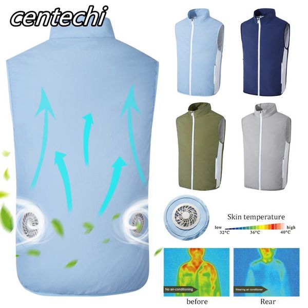outdoor t-shirts usb fan cooling hiking vest fishing cycling men women air conditioning work outdoors quick summer, Gray;blue
outdoor t-shirts usb fan cooling hiking vest fishing cycling men women air conditioning work outdoors quick summer, Gray;blue