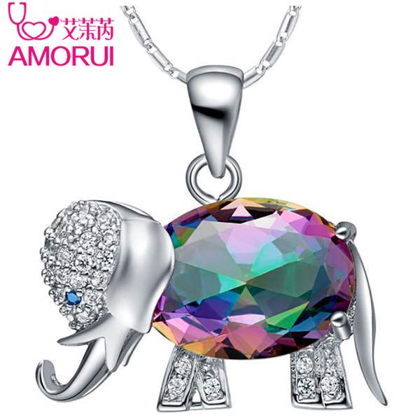 amorui silver color necklaces pendants for women colorful cubic zircon elephant pendant necklace women fashion jewelry gift
amorui silver color necklaces pendants for women colorful cubic zircon elephant pendant necklace women fashion jewelry gift