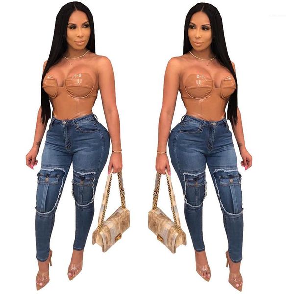 jeans fashion panelled fake pockets high waisted elastic skinny long jeans women designer jeans european american women, Blue
jeans fashion panelled fake pockets high waisted elastic skinny long jeans women designer jeans european american women, Blue